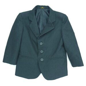 Van Heusen Suit Jacket Boys 4T Navy Blue 3 Button